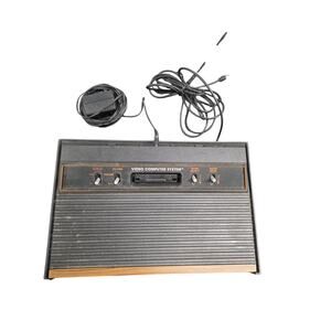Atari 2600 Video Computer System Woodgrain Console Power Adapter Untested